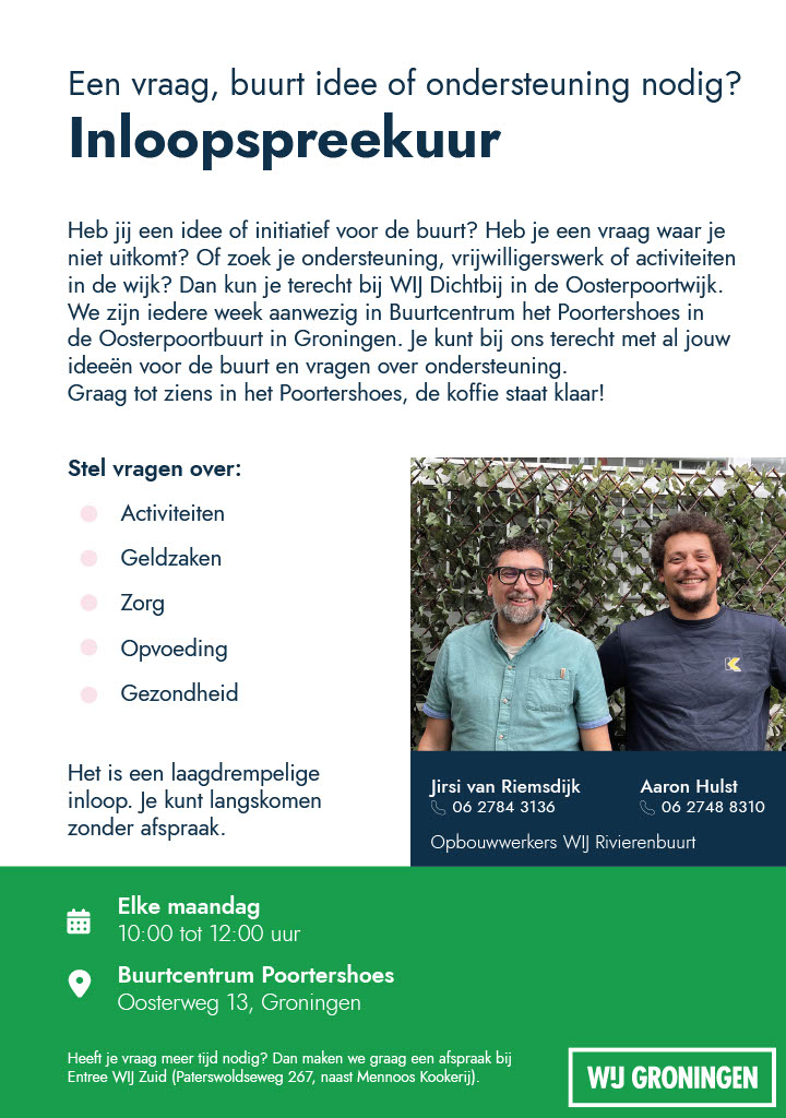 Inloopspreekuur WIJ